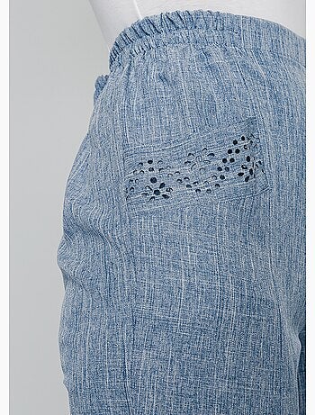 Pantalón cinturón elástico calado - Afibel