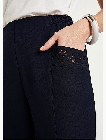 Pantalón cinturón elástico calado - Afibel