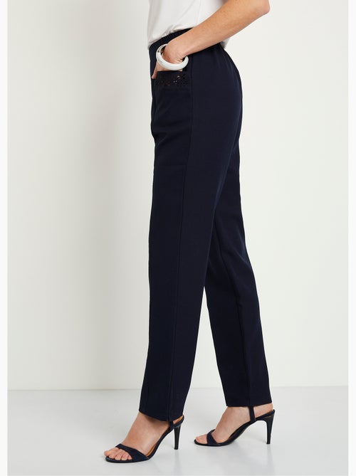Pantalón cinturón elástico calado - Afibel - Kiabi