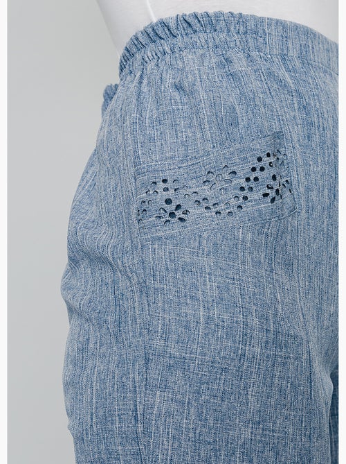 Pantalón cinturón elástico calado - Afibel - Kiabi