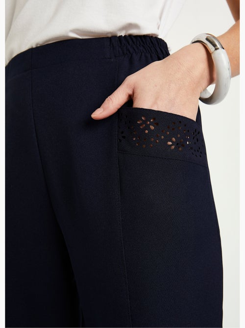 Pantalón cinturón elástico calado - Afibel - Kiabi