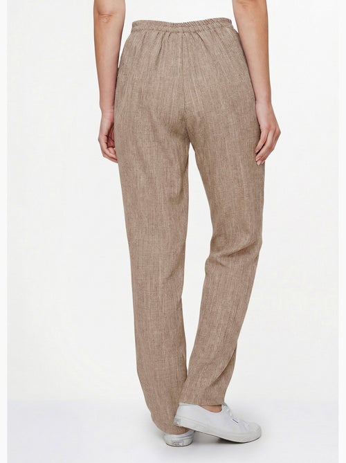 Pantalón cinturón elástico calado - Afibel - Kiabi