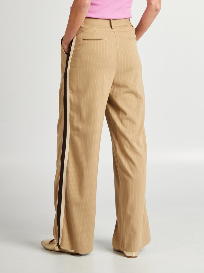 Pantalón city ancho BEIGE - Kiabi