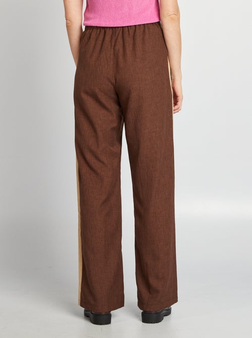 Pantalón city ancho con bandas en los laterales - Kiabi