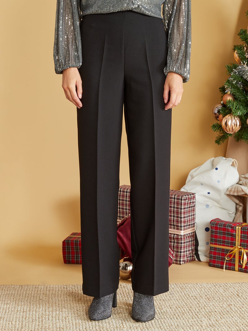 Pantalón clásico con pinzas negro - Kiabi