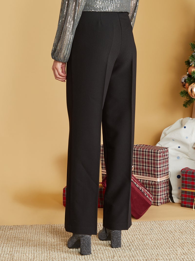 Pantalón clásico con pinzas negro - Kiabi