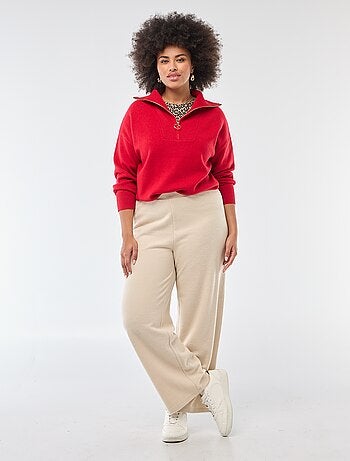 Pantalón cómodo de punto canalé