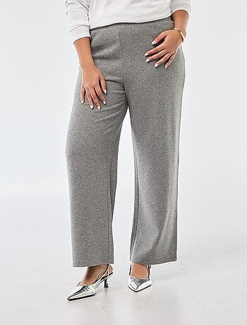 Pantalón cómodo de punto canalé