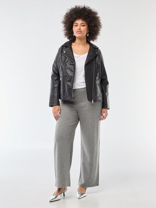 Pantalón cómodo de punto canalé