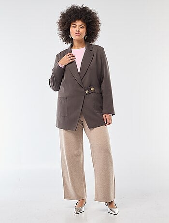 Pantalón cómodo de punto canalé