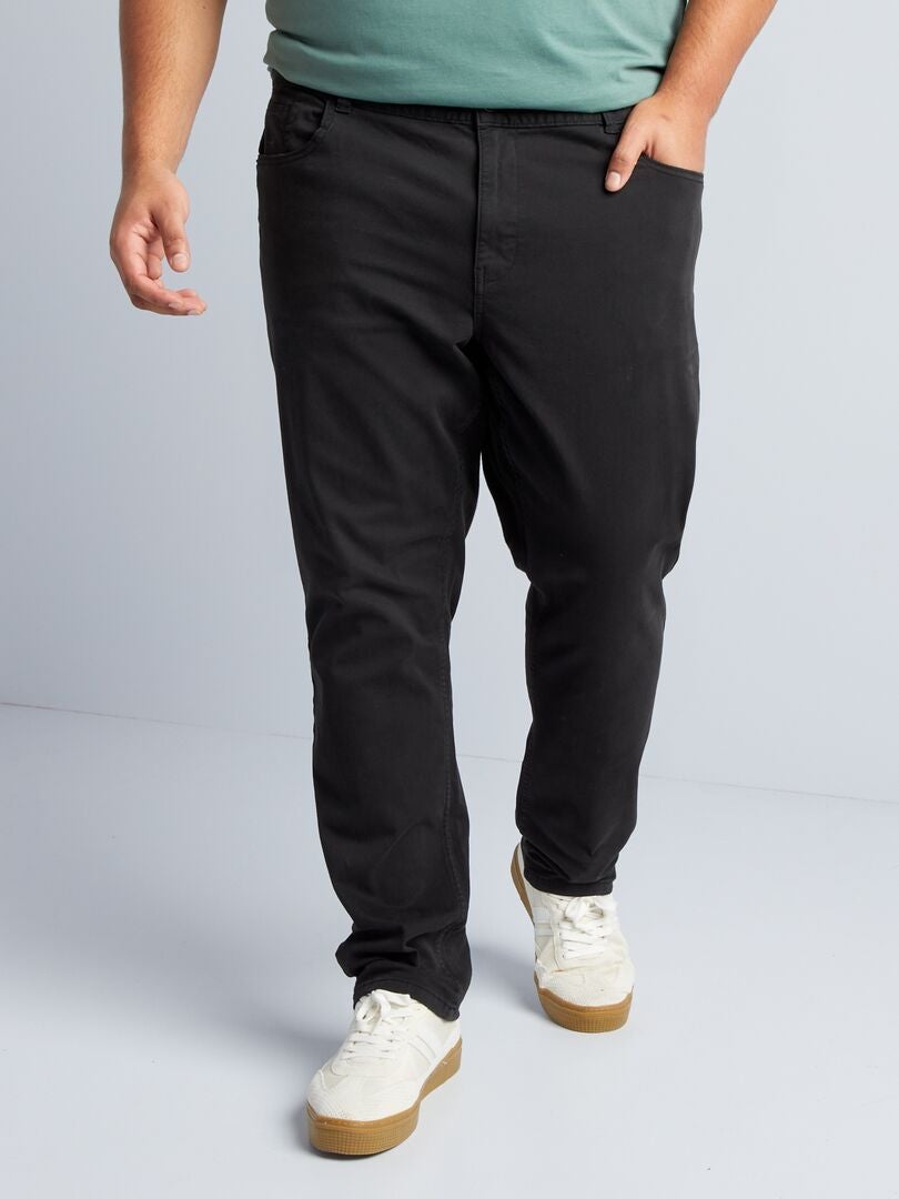Pantalón con 5 bolsillos fitted L34 negro - Kiabi