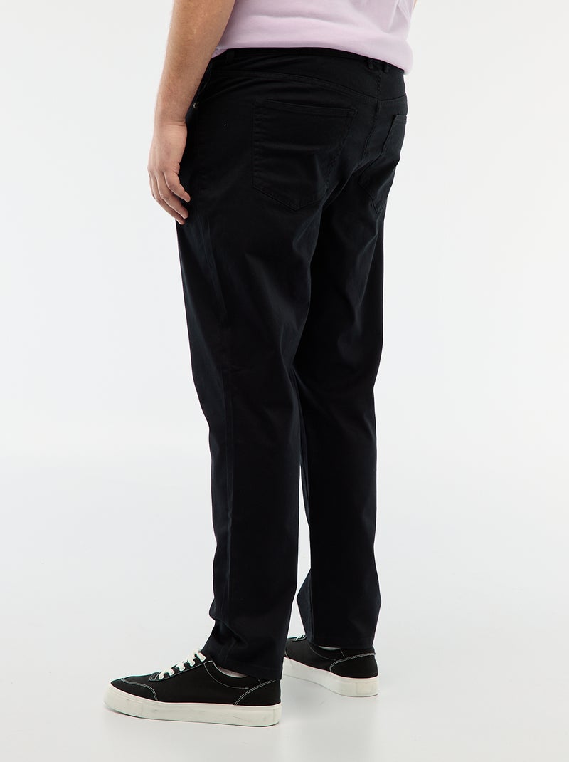 Pantalón con 5 bolsillos fitted L34 negro - Kiabi