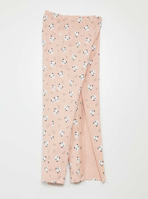 Pantalón con abertura de botones a presión - colección fácil de poner - Kiabi