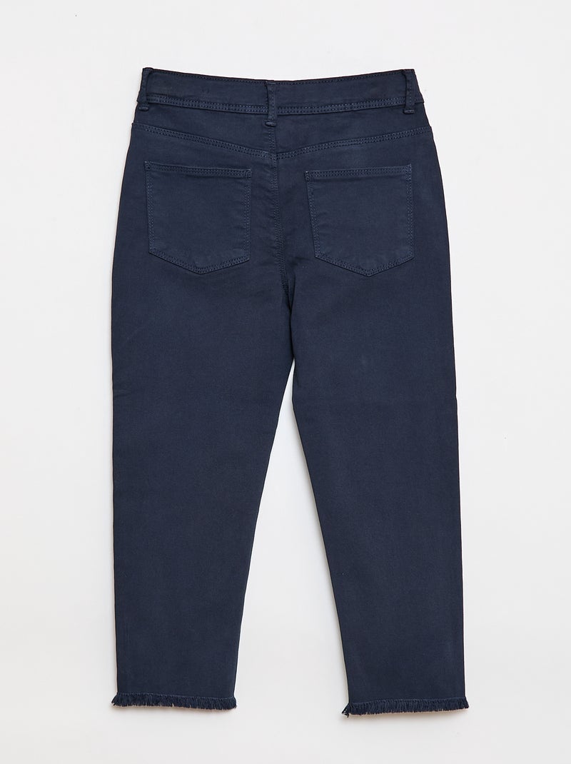 Pantalón con bajo deshilachado Azul - Kiabi