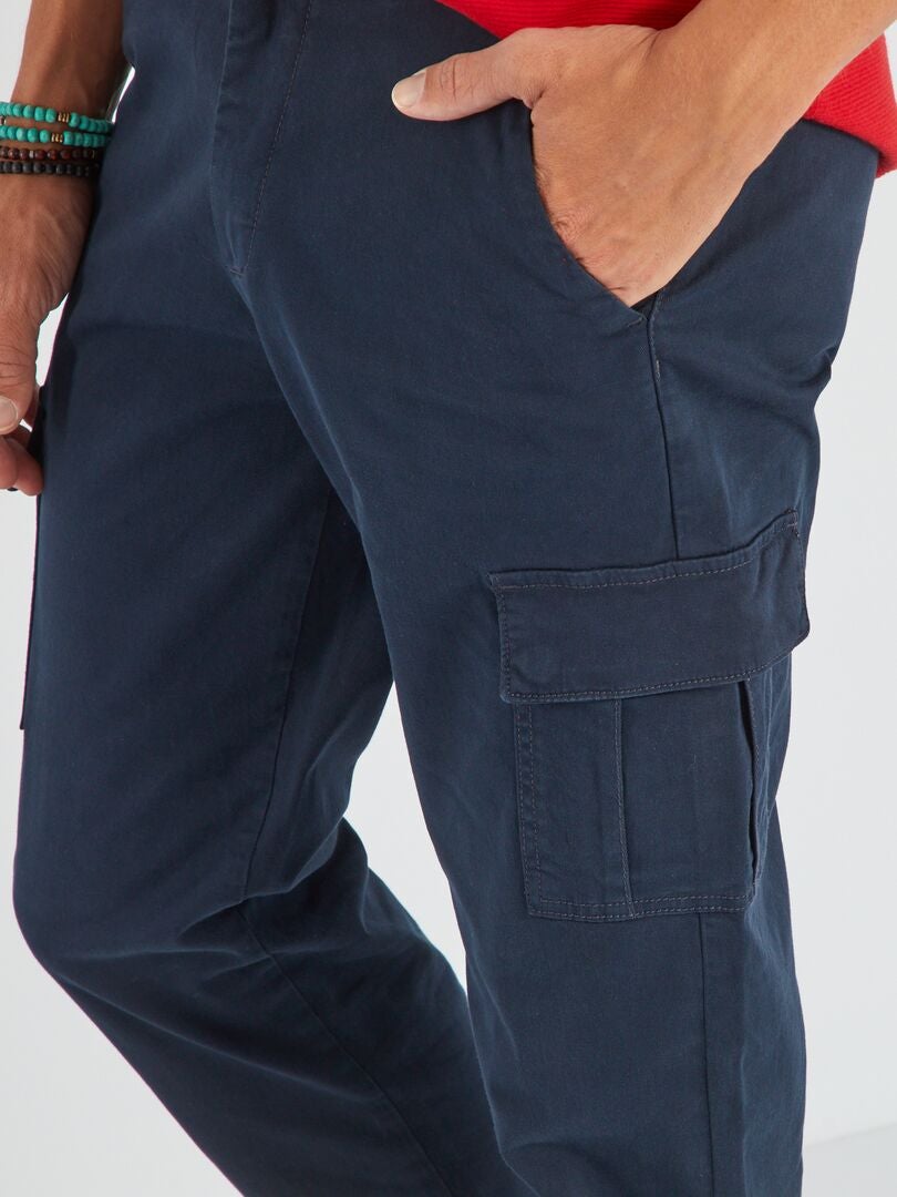 Pantalón con bolsillos AZUL - Kiabi
