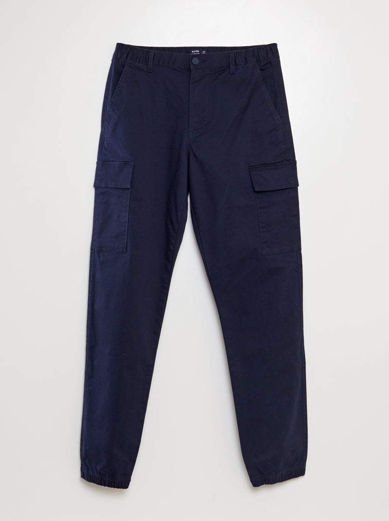Pantalón con bolsillos cargo AZUL - Kiabi