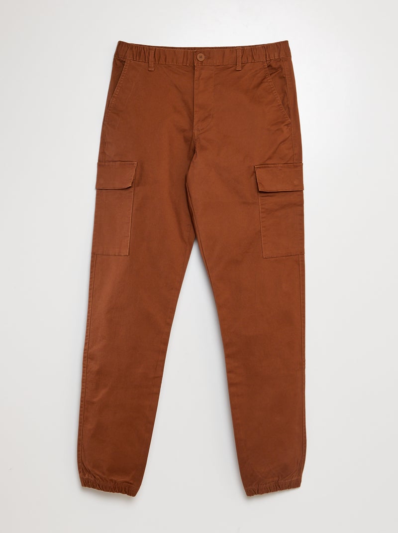 Pantalón con bolsillos cargo NARANJA - Kiabi