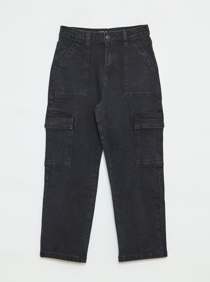 Pantalón con bolsillos con solapa - corte + cómodo Gris - Kiabi