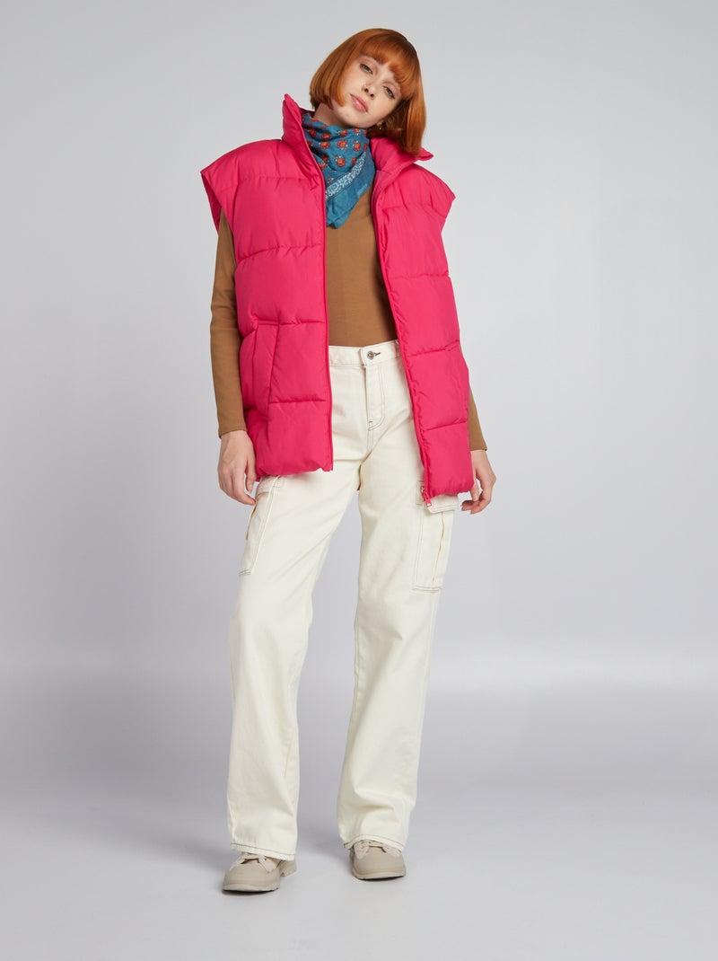 Pantalón con bolsillos con solapa BLANCO - Kiabi