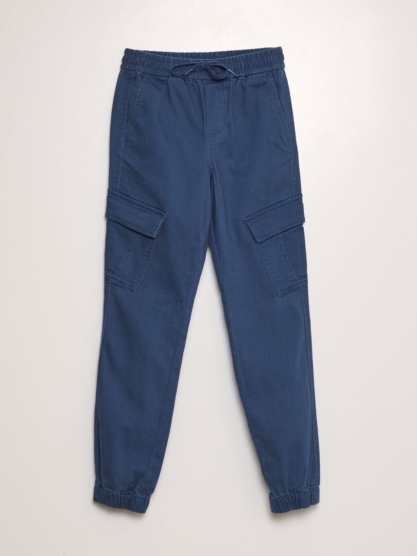 Pantalón con bolsillos en los laterales AZUL - Kiabi