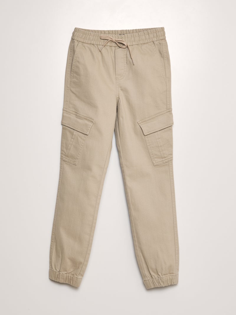 Pantalón con bolsillos en los laterales BEIGE - Kiabi