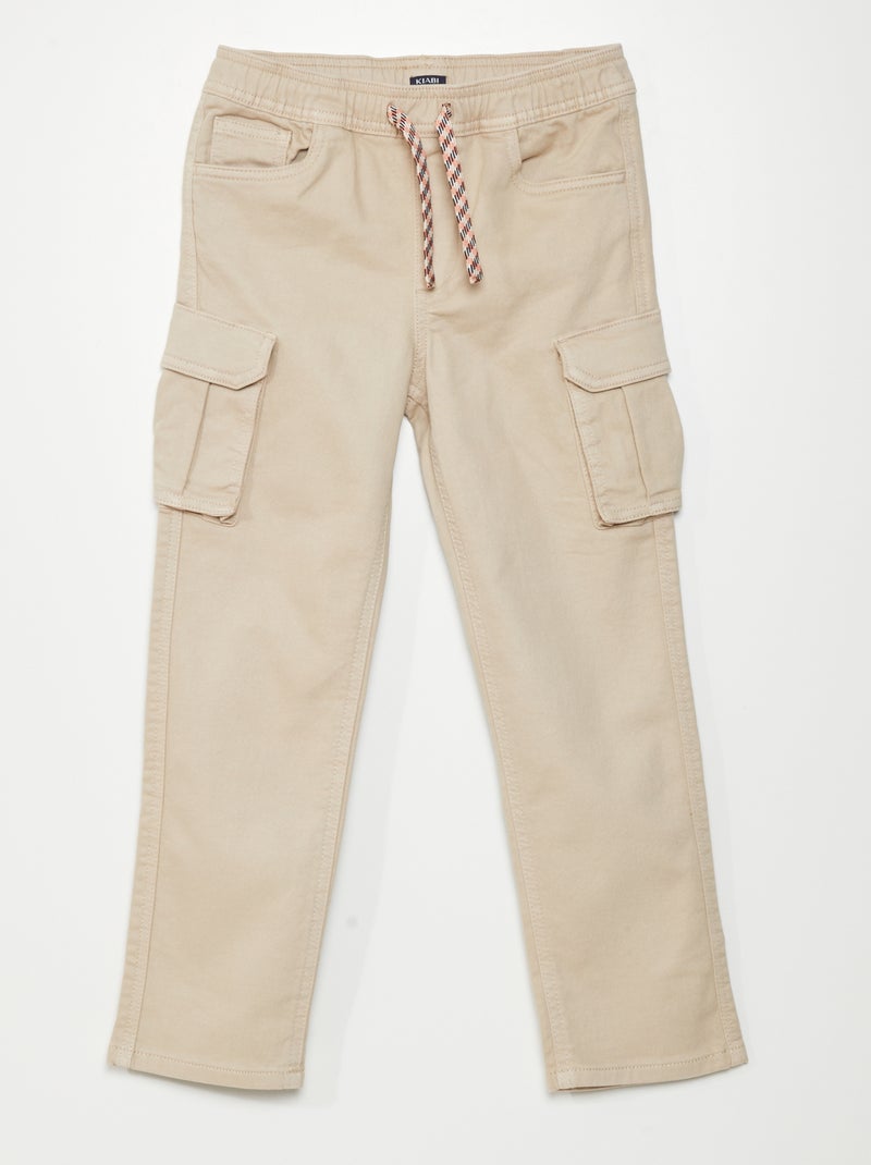 Pantalón con bolsillos en los laterales GRIS - Kiabi