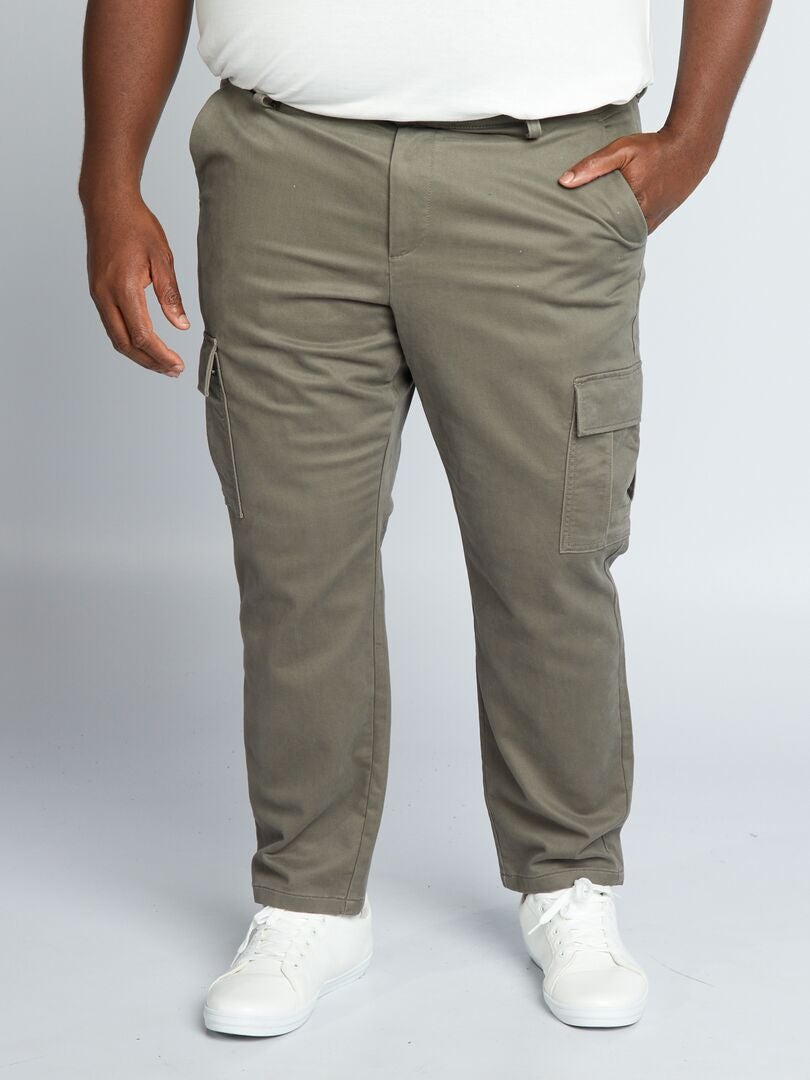 Pantalón con bolsillos en los laterales KAKI - Kiabi
