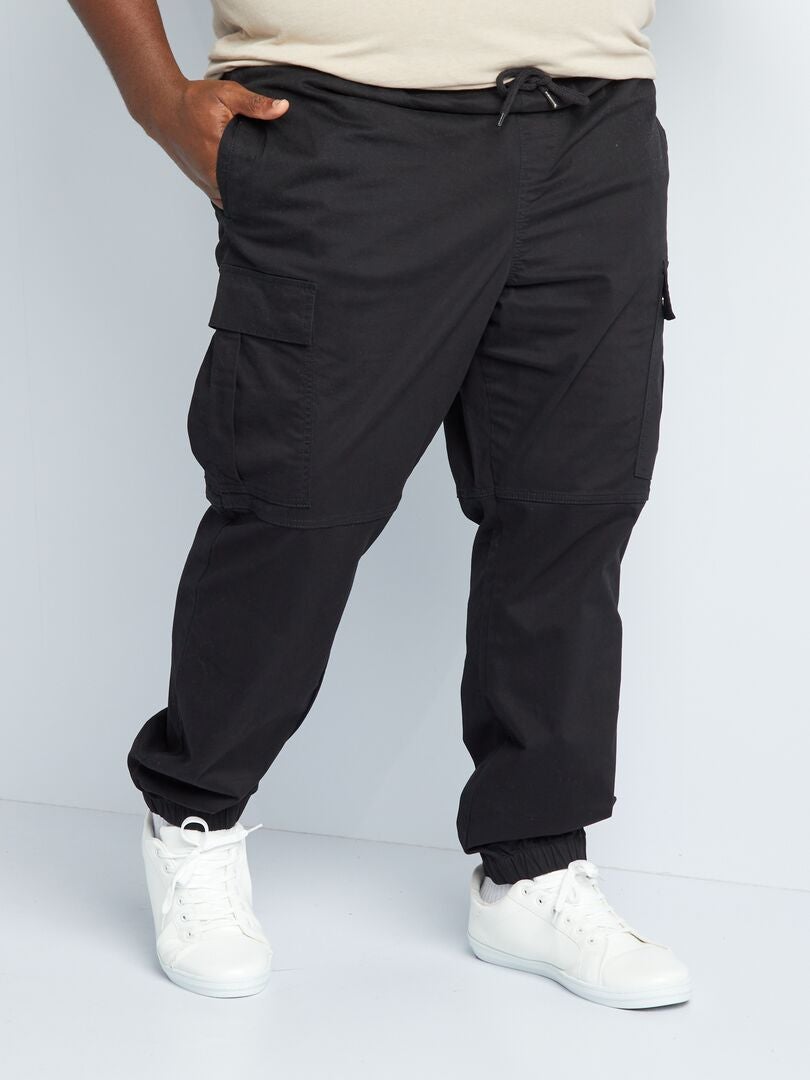 Pantalón con bolsillos en los laterales negro - Kiabi
