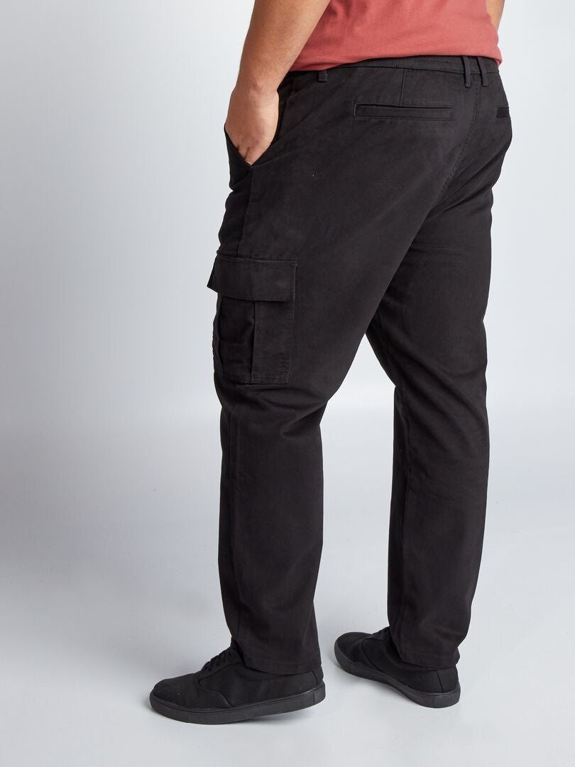 Pantalón slim con bolsillos laterales - Negro - Kiabi - 25.00€