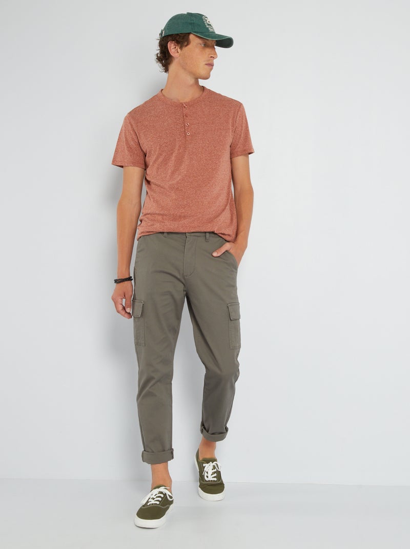 Pantalón con bolsillos KAKI - Kiabi