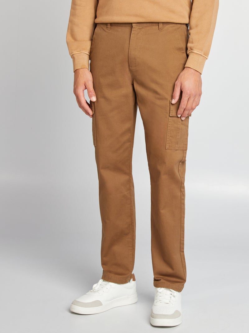 Pantalón con bolsillos MARRON - Kiabi