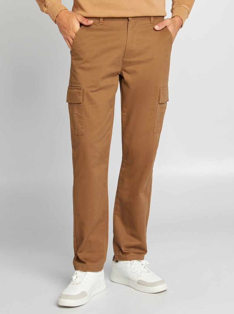 Pantalón con bolsillos MARRON - Kiabi