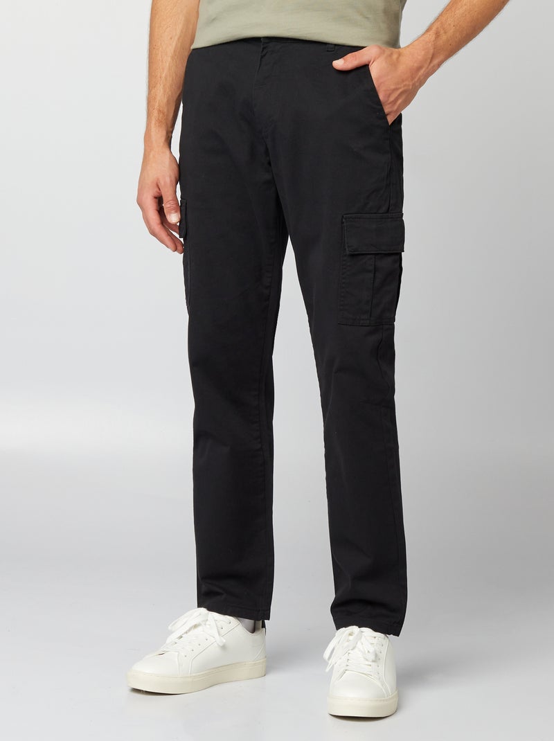Pantalón con bolsillos Negro - Kiabi
