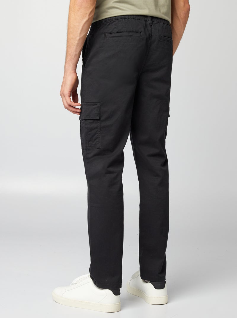 Pantalón con bolsillos Negro - Kiabi