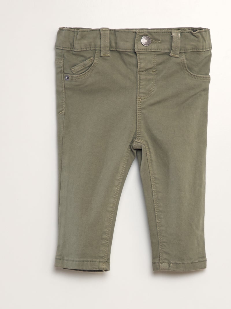 Pantalón con cintura ajustable VERDE - Kiabi