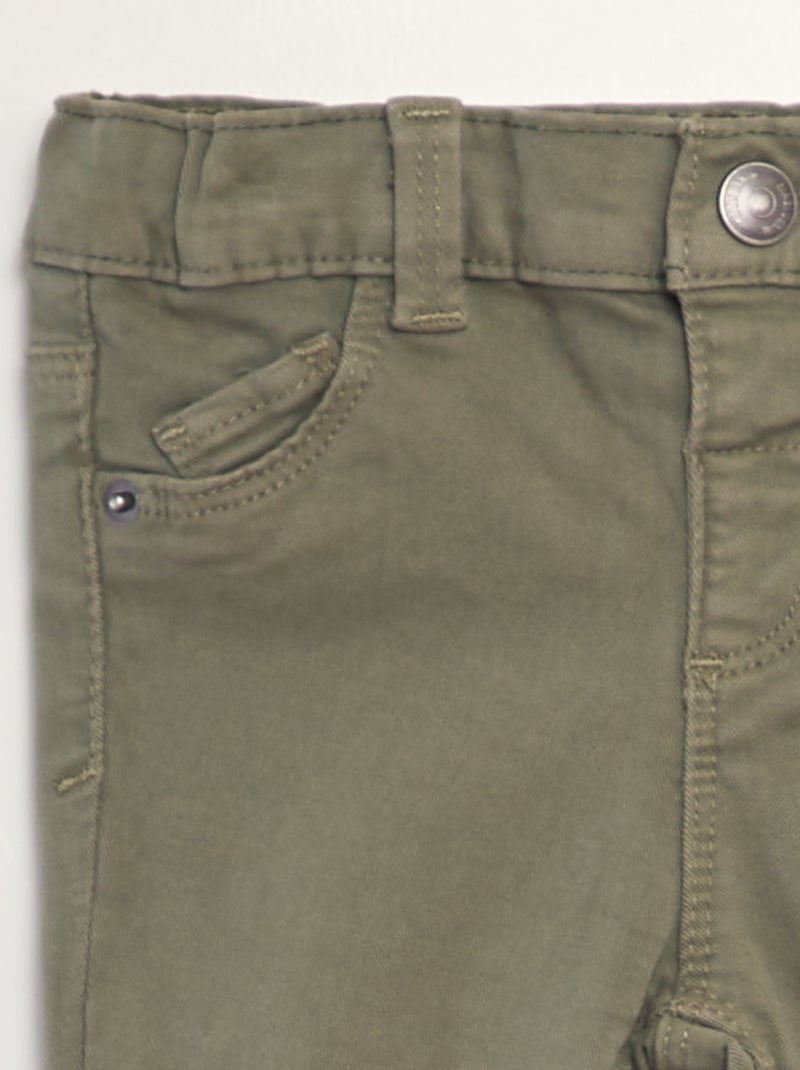 Pantalón con cintura ajustable VERDE - Kiabi