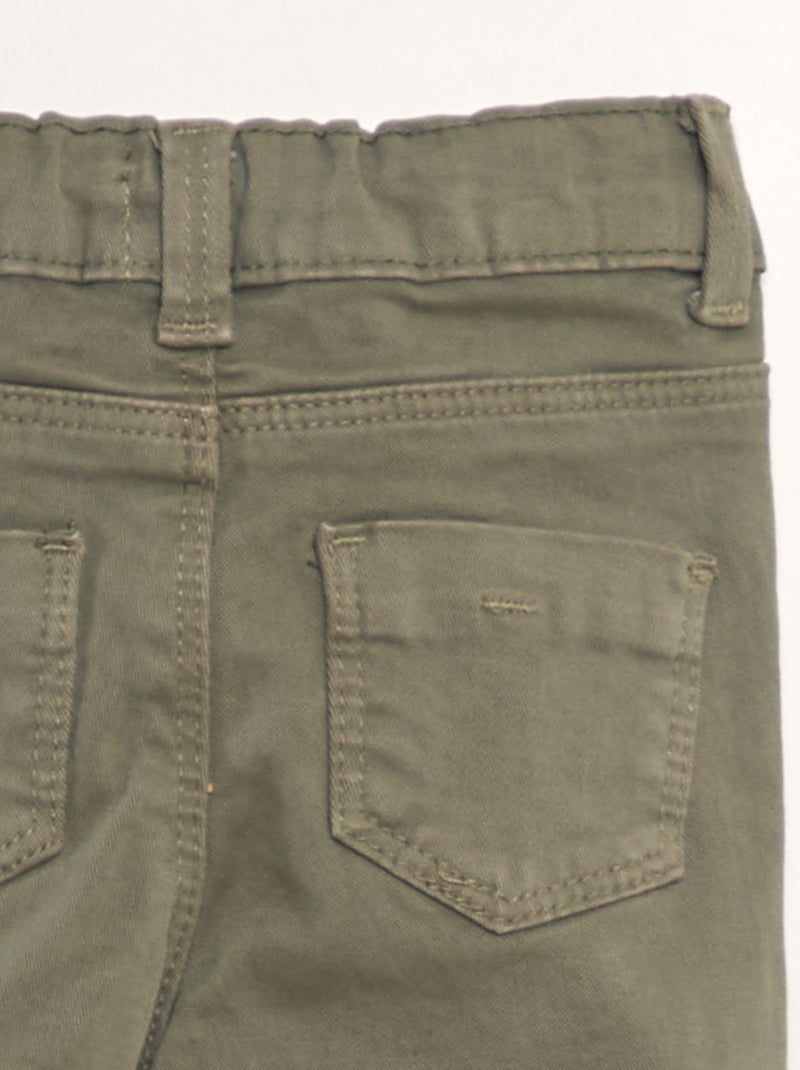 Pantalón con cintura ajustable VERDE - Kiabi