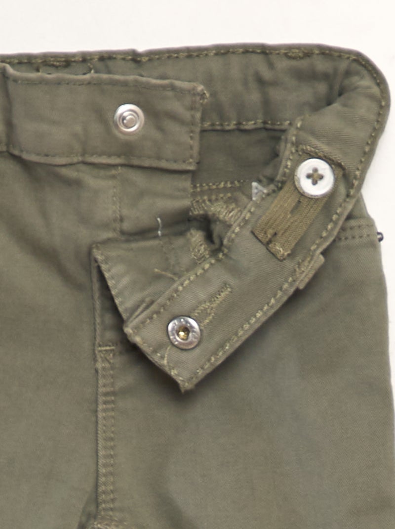 Pantalón con cintura ajustable VERDE - Kiabi