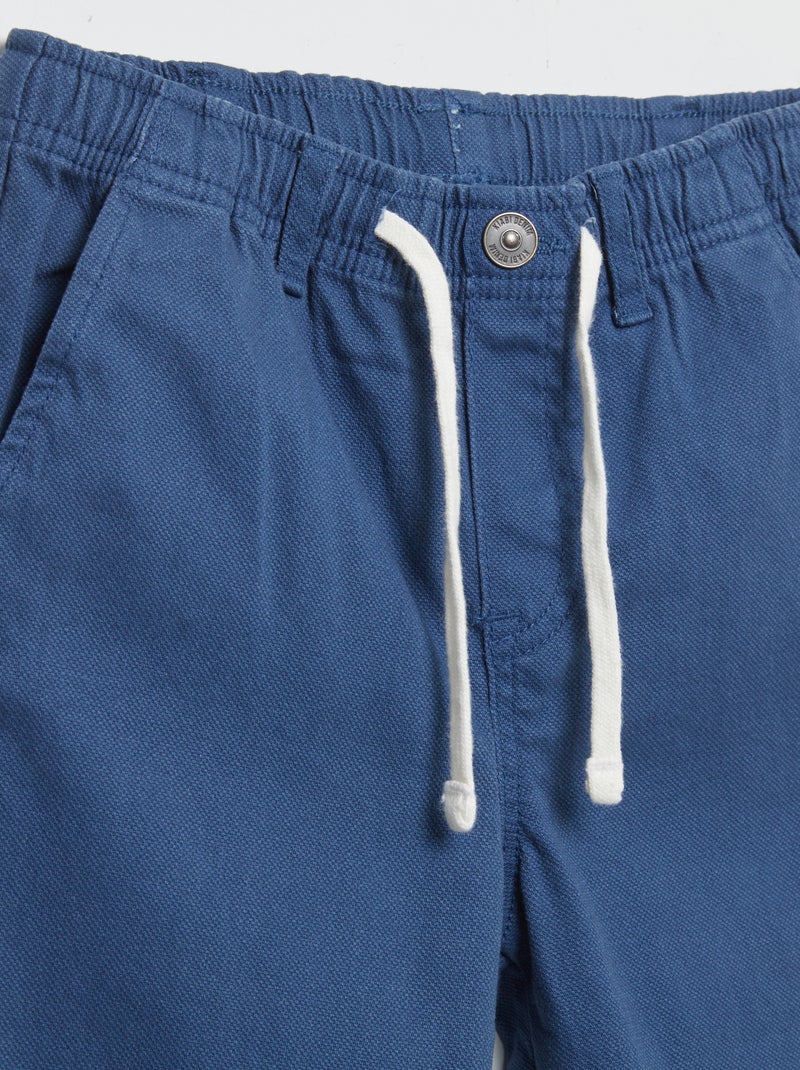 Pantalón con cintura elástica - colección fácil de poner AZUL - Kiabi