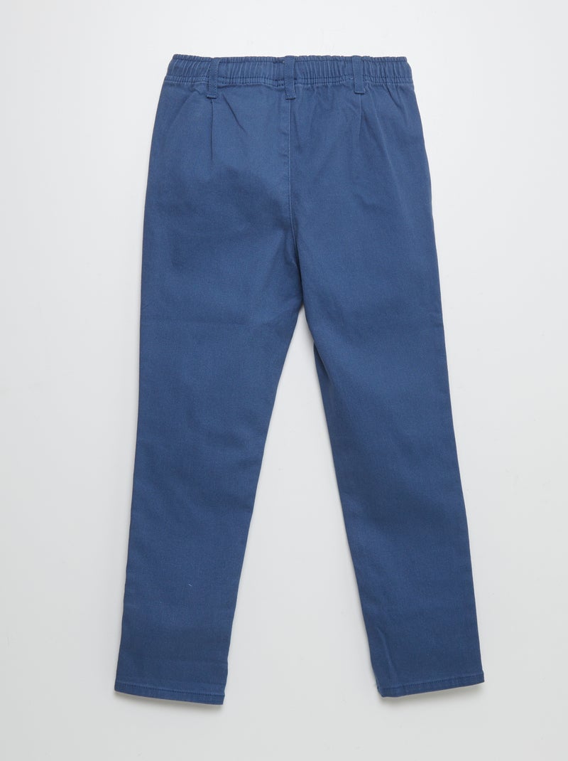 Pantalón con cintura elástica - colección fácil de poner AZUL - Kiabi