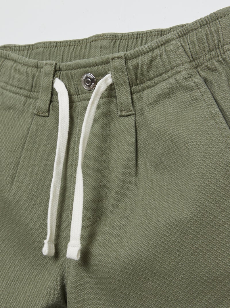 Pantalón con cintura elástica - Fácil de Poner VERDE - Kiabi