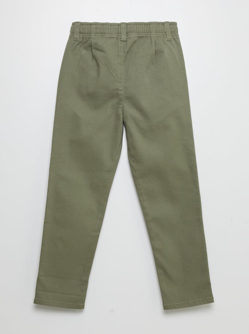 Pantalón con cintura elástica - Fácil de Poner VERDE - Kiabi
