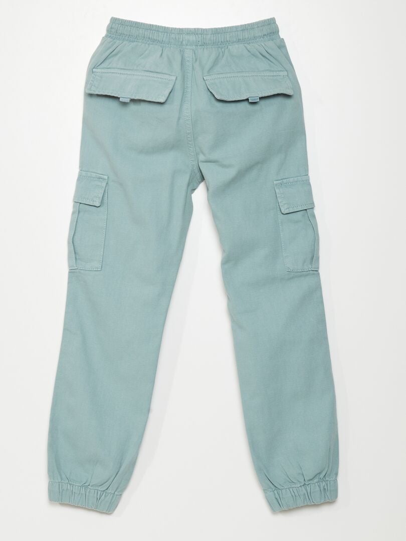 Pantalón con cintura elástica y bolsillos azul - Kiabi