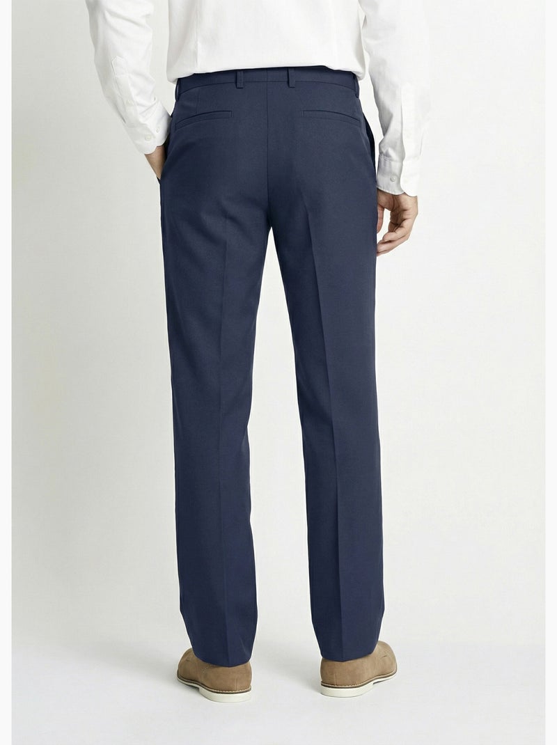 Pantalón con cinturón ajustable de poliéster invisible. - Afibel Azul marino - Kiabi