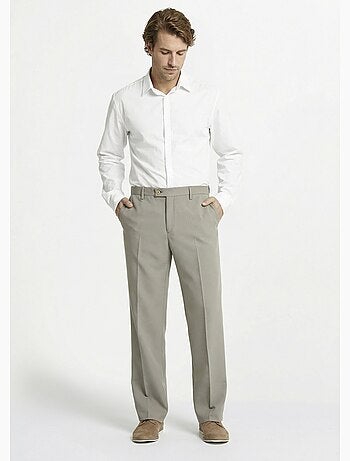 Pantalón con cinturón ajustable de poliéster invisible. - Afibel