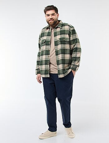 Pantalón con cordones en algodón liso