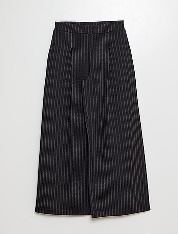 Pantalón con corte ancho de rayas