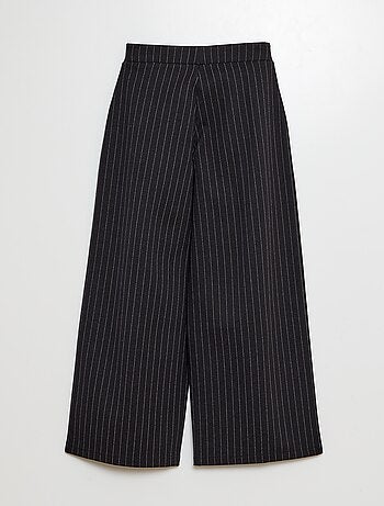 Pantalón con corte ancho de rayas