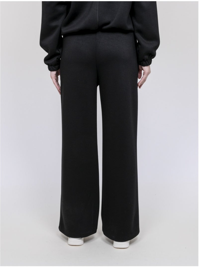 Pantalón con detalles tweed ENRIKA Negro - Kiabi