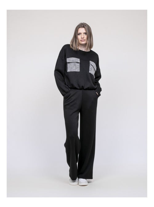 Pantalón con detalles tweed ENRIKA - Kiabi